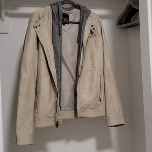 G by Guess faux leather tan jacket